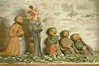 Abbaye Saint-Michel-de-Cuxa, Statue, Le Christ et les apotres au jardin des oliviers (bois polychrome, art catalan, 16e)